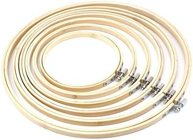 Wooden Cross Stitch Machine Embroidery Hoop Ring Bamboo Sewing 13-30cm