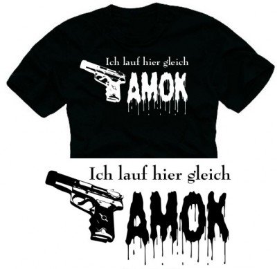 Coole Fun T-Shirts AMOKL&Auml;UFER T-SHIRT ICH LAUF HIER GLEICH AMOK, schwarz, Gr&ouml;sse: XXL Preisvergleich
