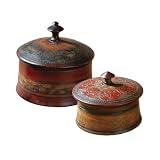 Sherpa Round Decorative Boxes, Set of 2