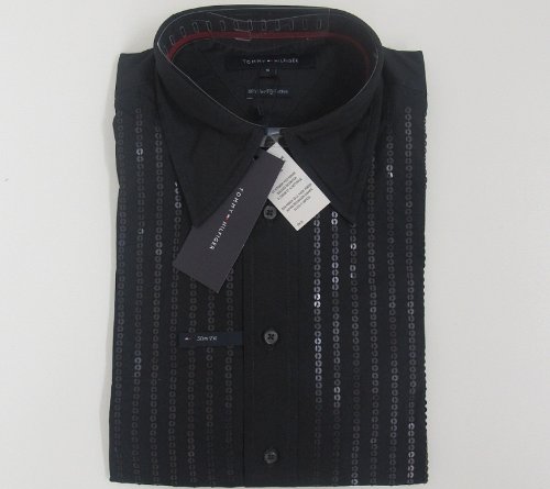 Tommy Hilfiger Herren Hemd Langarm Business schwarz 