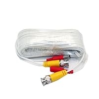 GW Security 25 Feet Pre-made Siamese All-in-One BNC Video and Power Cable for CCTV Security Camera System