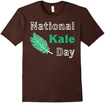 Men's Kale yeah Shirt for Women Vegan Shirts National Kale day Medium Brown