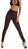 Produkt-Bild: Damen R&ouml;hren Hochschnitt Hose 5 Colors 34 XS - 42 XL