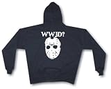 WWJD? What Would Jason Do HOCKEY MASK Logo Men's Hoodie Sweat Shirt Small thru 4XL