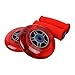 TGM Skateboards Replacement Razor Scooter Wheels, ABEC 7 Bearings, Handle Bar Grips (Red/Red)
