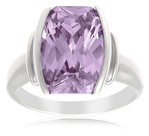 Sterling Silver Faceted Amethyst Ring
