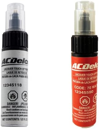 Genuine GM & ACDelco Touch Up Paint Red 70U WA9075 & Clear Top Coat Two 0.5oz Bottle Kit