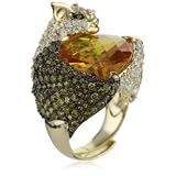 nOir Pave Benny The Bat With Big Stone Ring, Size 7
