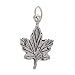 Sterling Silver Charm Maple Leaf - Representing Canada, Hockey, or Autumn