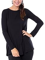 MENONOVE easy Camiseta Manga Larga Premamá (Negro)