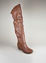 Leatherette Buckle Zipper Boot