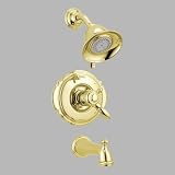 Delta T17455-PB Victorian Polished Brass Monitor 17 Series Tub and Shower Trim