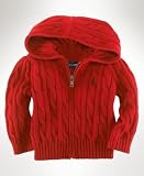 Ralph Lauren Little Girl Hooded Cable Cardigan