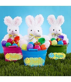 Personalized Easter Bunny Egg Hunt Bucket Set