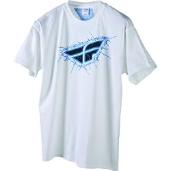 Fly Racing Shatter Men's Short-Sleeve Fashion Shirt - White