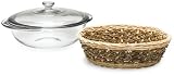 Anchor Hocking Expressions 7 Piece with Rattan Basket by CSB Commodities