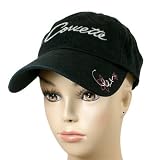 Corvette Ladies Rhinestone Jeweled Black Cap