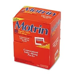 Motrin Ibuprofen Individually Wrapped Medication, 50 Doses of Two Tablets, 200mg