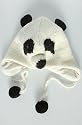 deLux The Panda Pilot Hat in White & Black,Hats for Women