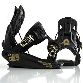Flow M9 2010 Men's Hard Snowboard Bindings - Medium - Black