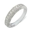14k White Gold 0.35ct Round Diamond Wedding Anniversary Band (GH,SI)