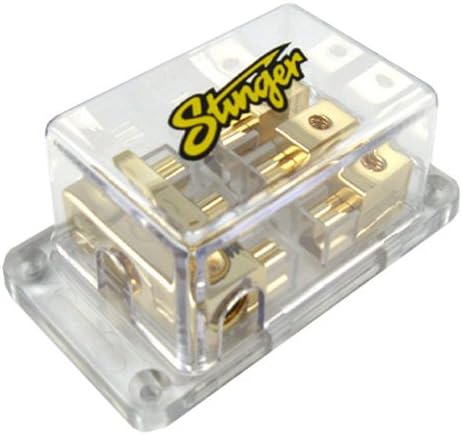 Stinger SFPD4MAX Car Audio Gold Maxi Fused Distribution Block (3) 4A (4) 8Ga Out