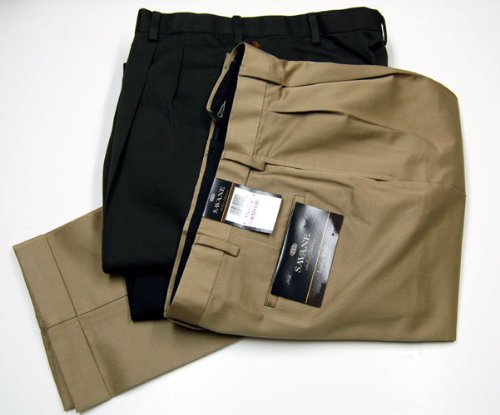 Men's Pleated Twill Pant by Savane