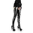 5 3/4 Inch Sexy Chap Boot Platform High Heel Chaps Black