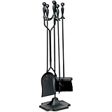 UniFlame 5-Piece F-1188 Fire Set, Black