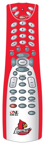 One For All 4 Device Universal Remote Control with Louisville Logo and Colors