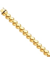 14k Yellow Gold 8in San Marco Bracelet. Metal Wt- 25.07g