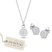 Schmuckset Halskette und Ohrringe 925er Silber + Swarovski Elements