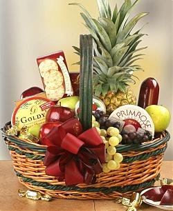Deluxe Fruit and Gourmet Gift Basket, Deluxe