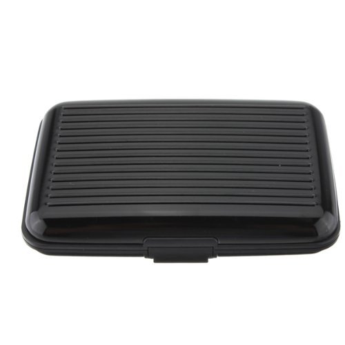 Generic Aluminum Metal Case Wallet for Business ID/Credit Card Holder, Black