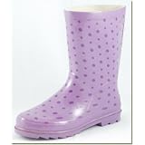 Western Chief - Ladies Mid-Height Light Purple Dots Rain Boots by Western Chief