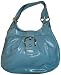 Women's Coach Purse Handbag Soho Pleated Patent Leather Large Lynn Hobo Bag Mineral Blue F16595