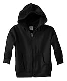 Rabbit Skins Baby Hooded Full-Zip Sweatshirt Hoodie Sweatshirt (Black) (18 Months)