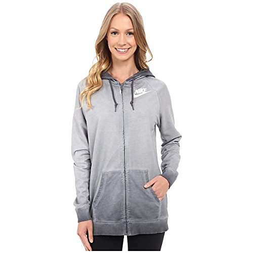 ナイキ アウター パーカ＆スウェット Boyfriend Full Zip Wash Hoodie Dark Grey [並行輸入品]