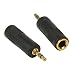 3.5mm Stereo Jack Plug To 6.3mm Stereo Socket - Gold