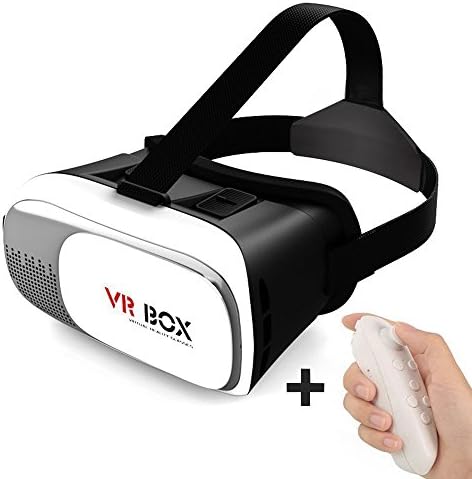 JASTON 3D Virtual Reality VR Box Glasses Headset with Buetooth Remote for iPhone,Samsung,other Smartphones (3.5-6.0 inch)