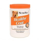 Nutri-Vet 02048 Healthy Coat Chewable Tablets for Dogs 300 Count