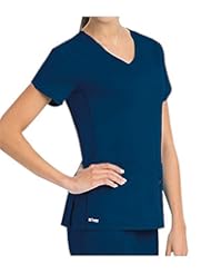 Apparel: Active by Greys AnatomyTM Womens Side Panel V-Neck Solid Scrub Top Medium Indigo
