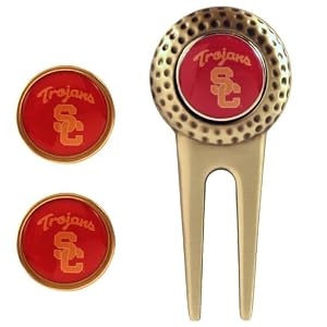 USC Trojans NCAA Golf Divot Tool and Ball Marker Set by 