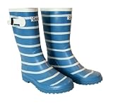 Damen Gummistiefel DEWI blau/weiß geringelt