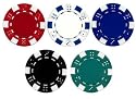 1500 Poker Chips with 6 Dealer Buttons, 2 Decks of Playing Cards and 5 Cut Cards (Carrying Case Not Included).