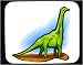 Decorated Mouse Pad with green, dinosaur, brontosaurus, prehistoric, herbivore