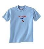 Custom embroidered Allstar Dad design on t-shirt