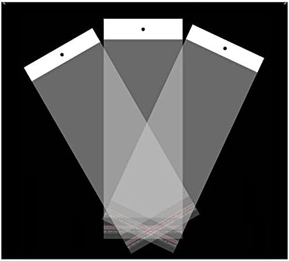 Clear Resealable Poly / Cello Bags Hang Hole Tab (3.9"*7.8" inche---100pcs)