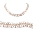 Double Strand 17-18 Inches 6-7mm White Oval Shape Freshwater Cultured Pearl Necklace