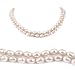 Double Strand 17-18 Inches 6-7mm White Oval Shape Freshwater Cultured Pearl Necklace